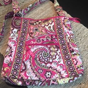 Vera Bradley Pink Paisley Cross body Hipster
